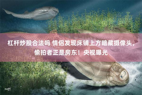 杠杆炒股合法吗 情侣发现床铺上方暗藏摄像头，偷拍者正是房东！央视曝光